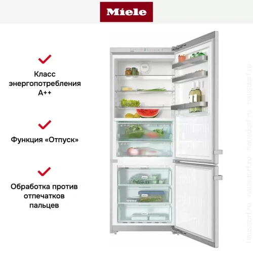 Отдельностоящая холодильно-морозильная комбинация Miele KFN16947D ED/CS фото 15