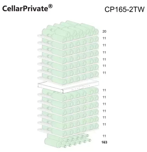 Встраиваемый винный шкаф CellarPrivate CP165-2TW фото 5