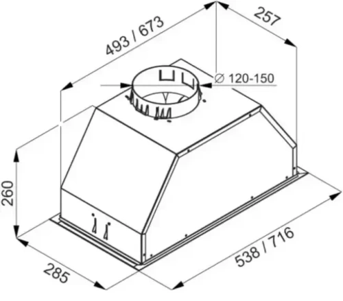 Встраиваемая вытяжка Maunfeld Urania 74 INOX фото 4