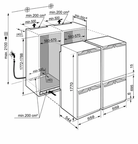Холодильник Liebherr SBS 66I3 Premium BioFresh NoFrost фото 10
