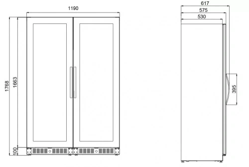Винный шкаф Dometic E115FG VinoView Double Elegance фото 7