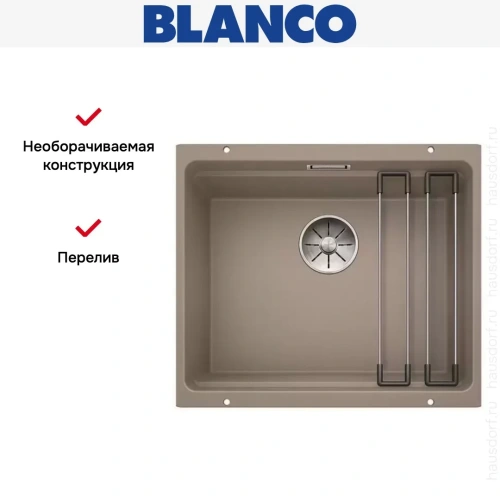 Мойка Blanco ETAGON 500-U SILGRANIT PuraDur серый беж фото 9