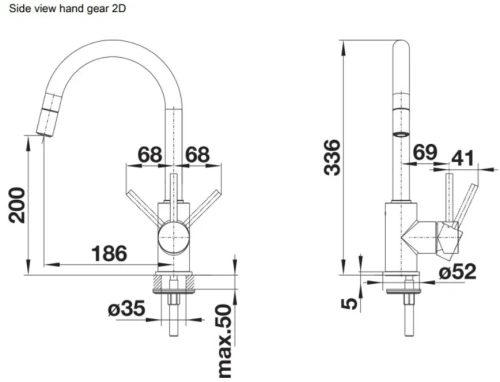 Смеситель Blanco MIDA-S 521454 хром фото 6