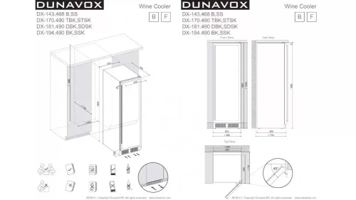 Винный шкаф Dunavox DX-143.468SS фото 3