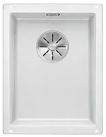 Мойка Blanco SUBLINE 320-U SILGRANIT отводная арматура InFino® белый