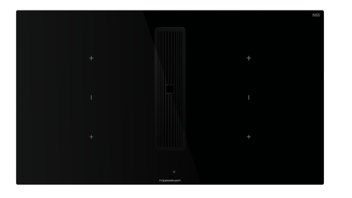 Индукционная варочная панель с вытяжкой KMI 9350.0 SR черный хром Куперсбуш / Kuppersbusch