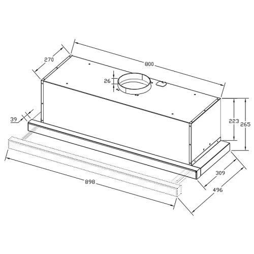 Встраиваемая вытяжка с выдвижным экраном Korting KHP 9815 GB фото 4