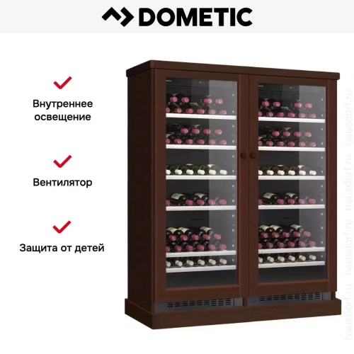 Винный шкаф Dometic C101G Double Wooden Walnut фото 7
