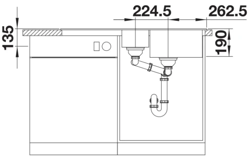 Мойка BLANCO LEGRA 6 S Silgranit черный фото 4