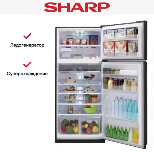 Двухкамерный холодильник Sharp SJXP59PGRD фото 3