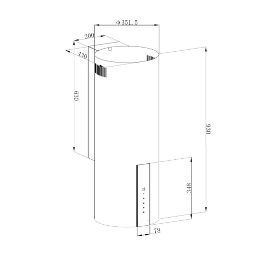 Цилиндрическая вытяжка Korting KHC 35969 DW Cylinder фото 2 Цилиндрическая вытяжка Korting KHC 35969 DW Cylinder фото 2