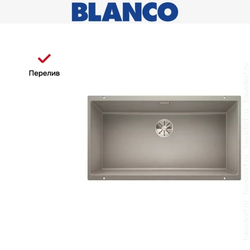 Мойка Blanco SUBLINE 800-U отводная арматура InFino® жемчужный фото 8