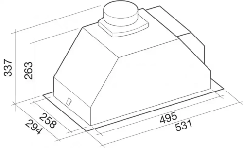 Встраиваемая вытяжка Falmec GRUPPO INCASSO PLUS 50 IX фото 5