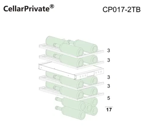 Встраиваемый под столешницу винный шкаф CellarPrivate CP017-2TB фото 8
