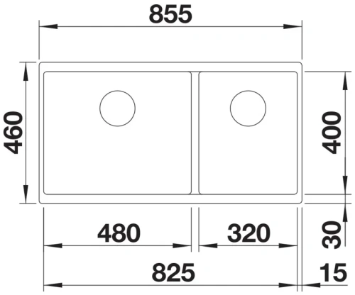 Мойка BLANCO SUBLINE 480/320-U Silgranit черный фото 6