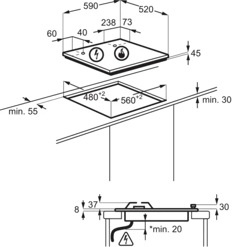 Варочная панель Electrolux KGG64362S фото 6