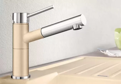 Смеситель Blanco Alta-S compact chrome/Silgranit антрацит фото 3