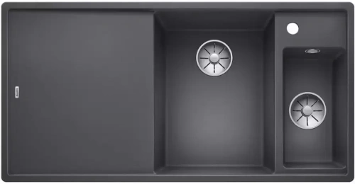 Мойка Blanco AXIA III 6 S чаша справа, доска стекло клапан-автомат InFino® темная скала