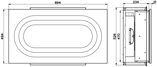 Встраиваемая в потолок вытяжка Faber INSIDE UP IX KL A90 фото 4