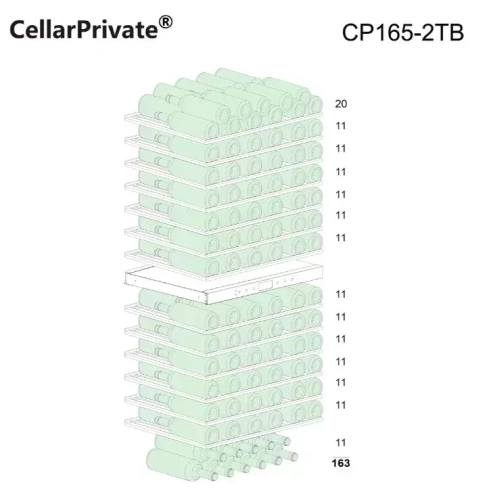 Встраиваемый винный шкаф CellarPrivate CP165-2TB фото 11