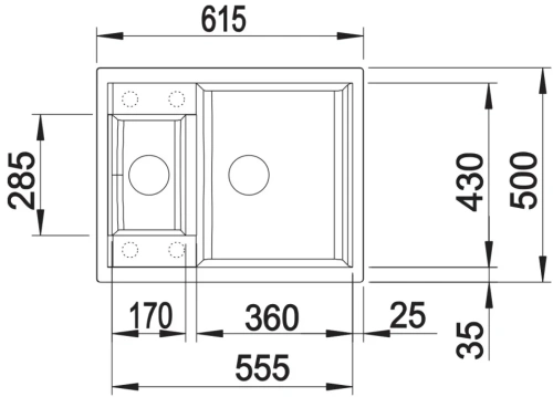 Мойка BLANCO METRA 6 Silgranit черный фото 3