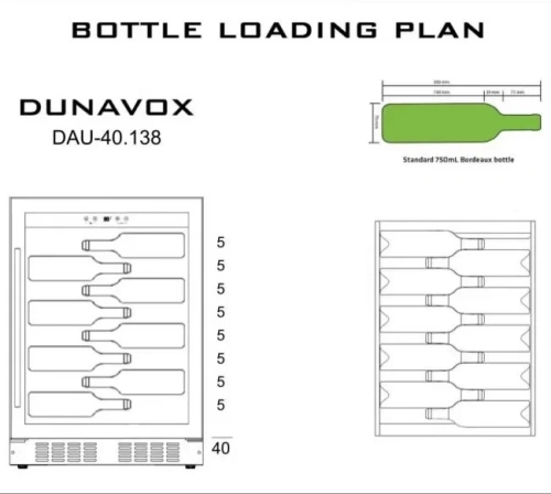 Винный шкаф Dunavox DAU-40.138SS фото 3