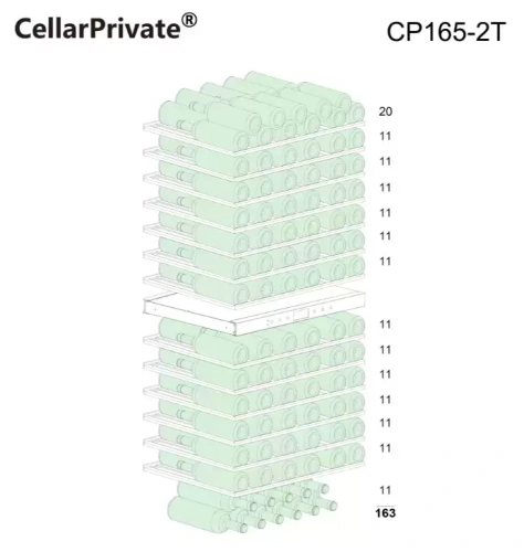 Встраиваемый винный шкаф CellarPrivate CP165-2T фото 7