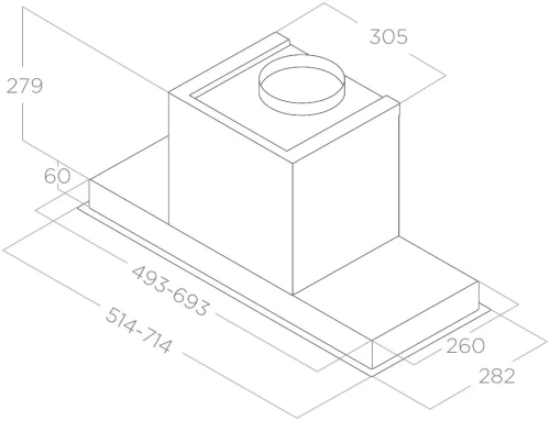 Встраиваемая вытяжка Elica HIDDEN 2.0 BL MAT/A/52 фото 4