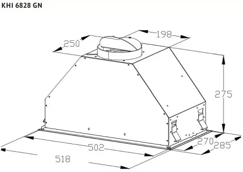 Встраиваемая вытяжка Korting KHI 6828 GN фото 3