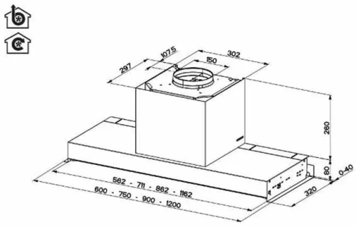 Вытяжка Faber IN-NOVA ZERO DRIP LITE A90 BK фото 7