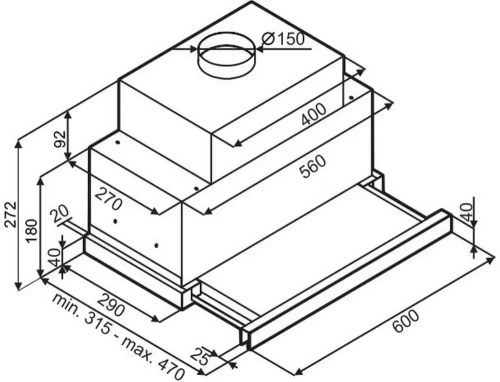Встраиваемая кухонная вытяжка MAUNFELD Galaxy 60 черный фото 20