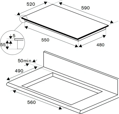 Варочная панель Bertazzoni P604I1B26NV фото 4